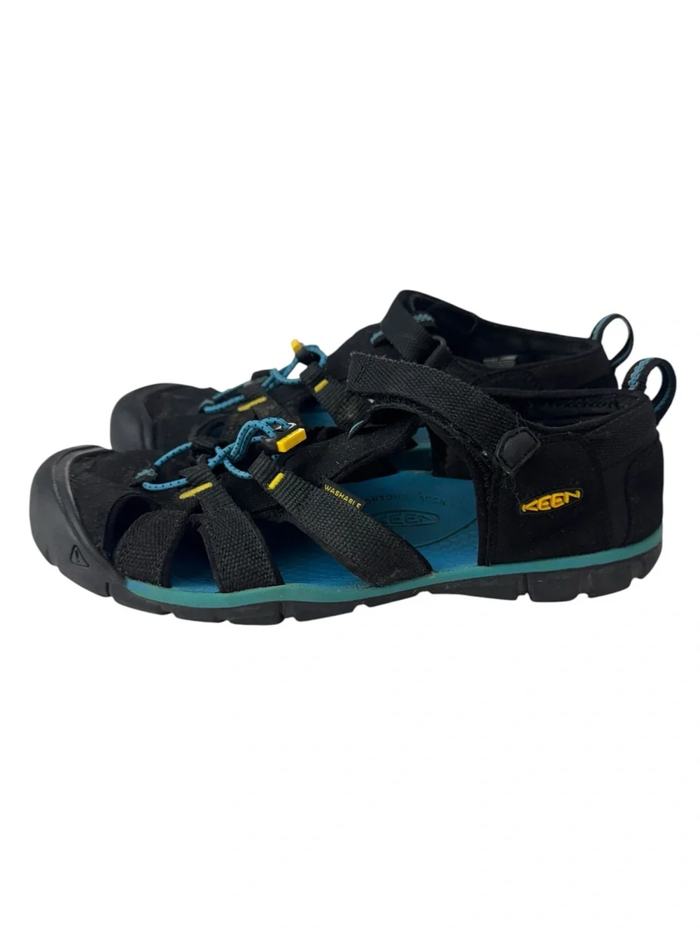 Keen Black and Teal Men's Closed-Toe Sport Sandals